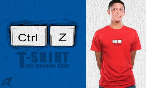 Detail návrhu T-shirt (Time-Machine Shirt)
