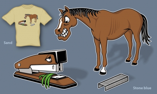 Detail návrhu Koník versus kůň