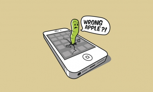 Detail návrhu wrong apple