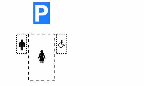 Detail návrhu Woman parking