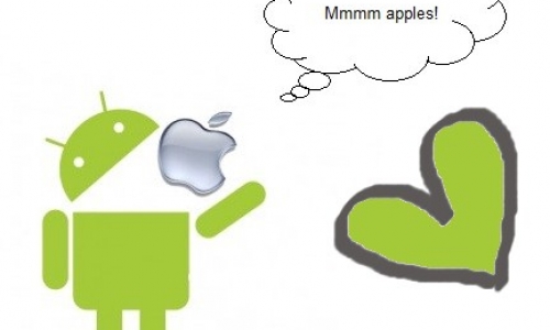 Detail návrhu Android love Applee