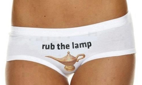 Detail návrhu rub the lamp