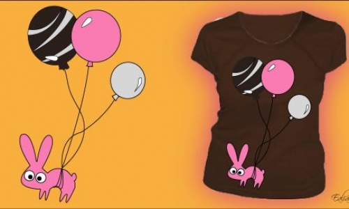 Detail návrhu Králík s balónky