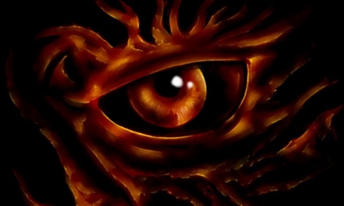 Detail návrhu Oko demona